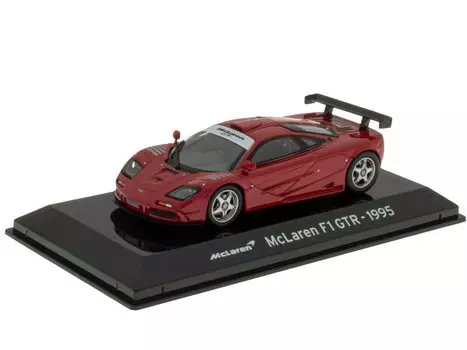 Мини-автомобиль McLaren F1 GTR 1995 с прозрачным корпусом 1/43 (красный) [элемент] красный