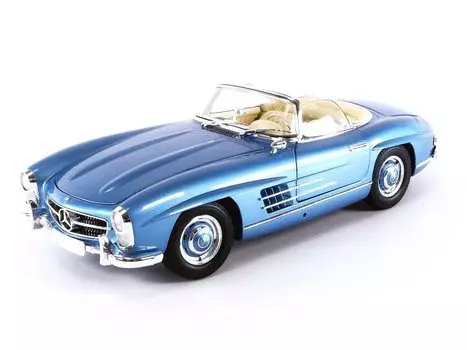 Мини-автомобиль Mercedes Benz 300SL MINICHAMPS MERCEDES BENZ 300SL ROADSTER CABRIOLET 1958 BLUE MET 180039042 1/18 1/18 (W198) ХАРД-ТОП