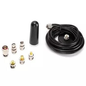 Мини-автомобильная антенна, двухчастотная антенна, аксессуары с 5-метровыми адаптерами для подачи питания, присоской