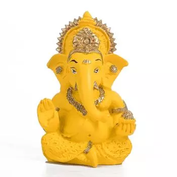 Мини-автомобильный идол Ганеша - маленькая статуэтка Ганеши ручной работы для приборной панели, дома или офиса - знак благословения, богатства и счастья