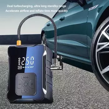 Мини-автомобильный воздушный насос с ЖК-дисплеем, автомобильный воздушный компрессор, точное накачивание, портативный насос для шин мотоцикла, велосипеда, автомобильных шин, шариков
