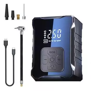 Мини-автомобильный воздушный насос точного накачивания портативный автомобильный воздушный компрессор светодиодное освещение цифровой автомобильный насос для шин мотоцикла велосипеда