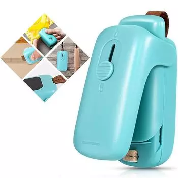 Mini Bag Sealer Handheld Heat Vacuum Sealer 2 in 1 Sealer and Cutter with Lanyard Portable Resealer Machine JT206