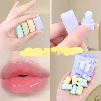 Мини-бальзам для губ с чайным ароматом, милый увлажняющий, увлажняющий, против сухих трещин, портативный, с высоким уровнем внешнего вида, отшелушивающий омертвевшую кожу