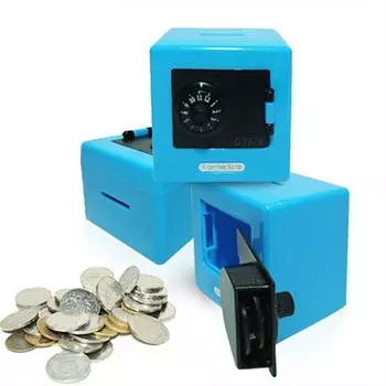 Мини-банк Копилка Ретро Банкомат Вращающийся Пароль Наличные Монеты Сохранение Ящик Банковский Сейф Автоматический Депозит Банкноты Рождественский Подарок красный