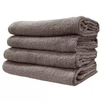 Мини Банное Большое Высококачественное Набор из 4 8-летних Полотенец, Полотенца, Лицо, 40x100см, 100% Хлопок, Тонкие, Быстросохнущие, Впитывающие, Большие, Компактные, Серые, [Сжатые серый
