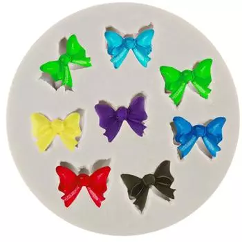 Мини-бантики, силиконовая форма, бантик, формы для помадки, конфеты, смола, глина, шоколадная форма для мастики, кекс, топпер, инструменты для украшения торта