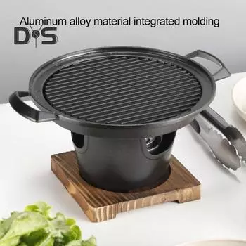 Мини-барбекю, спиртовая печь-гриль, японская одноместная духовка для приготовления пищи, антипригарная уличная плита для барбекю для кемпинга, пикника, многофункциональные инструменты для барбекю B