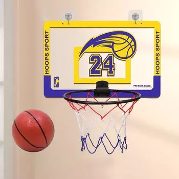 Мини баскетбольное кольцо для детей, стойка для стрельбы в помещении, складное баскетбольное кольцо для тренировок, настенный щит без ударов чёрный