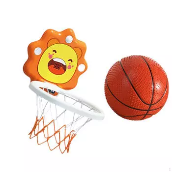 Мини баскетбольное кольцо игрушка для ванны родитель ребенок интерактивный регулируемая высота с для жёлтый