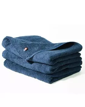 Mini Bath Towel Imabari Set of 3 Small Bath Towel Slim Bath Towel 40x110 Quick Dry Navy