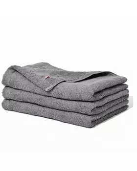 Mini Bath Towel Imabari Set of 3 Small Bath Towel Slim Bath Towel 40x110 Quick Dry Charcoal Gray