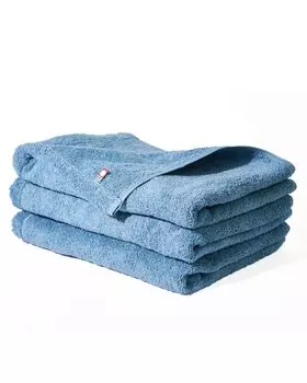 Mini Bath Towel Imabari Set of 3 Small Bath Towel Slim Bath Towel 40x110 Quick Dry Smoky Blue