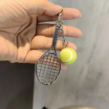 Мини бейсбольная бадминтонная ракетка кулон милый медведь нейлоновый шнурок кулон для мобильного телефона кулон для сумки спорт брелок парные кулоны