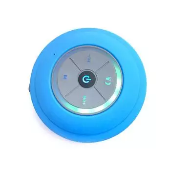 Мини-беспроводная BT-колонка для душа, водонепроницаемая портативная колонка IPX4 со светодиодной подсветкой, громкое FM-радио белый