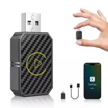 Мини беспроводной адаптер CarPlay для Apple, Plug & Play с низкой задержкой преобразует проводное соединение 1PC