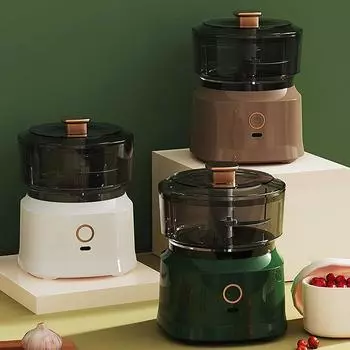 Мини беспроводной электрический чеснокодавка двойного назначения чесночное пюре 350 мл зарядка через USB кухонный измельчитель для продуктов мясорубка для овощей зелёный