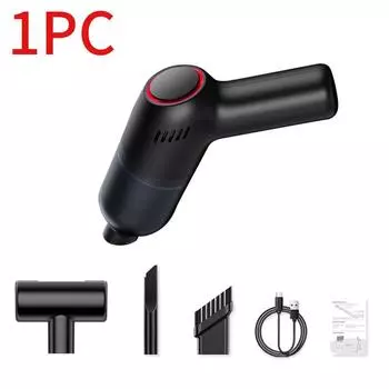 Мини беспроводной автомобильный пылесос супер сильное всасывание 8000 Па портативный ручной автоматический пылесос для офиса дома автомобиля чёрный