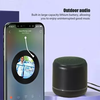 Мини беспроводной Bluetooth-динамик с матовой текстурой, компактный и портативный, используется для альпинизма, велоспорта, туризма белый