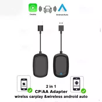 Мини беспроводной CarPlay Android Auto Carplay адаптер Smart AI Box WiFi USB Type C соединение Plug and Play Универсальные автомобильные аксессуары