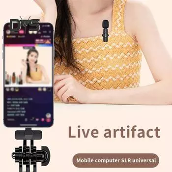 Мини-беспроводной микрофон-клипса, стабильный сигнал, шумоподавление, запись видео, перезаряжаемый, простая настройка, петличный микрофон A