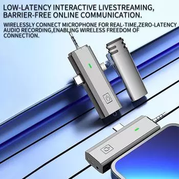 Мини-беспроводной петличный микрофон приемник 3 в 1 для мобильного телефона, всенаправленный петличный микрофон на 360 градусов 1
