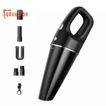 Мини беспроводной ручной автомобильный пылесос 20000PA сильный всасывающий перезаряжаемый портативный пылесос для удаления пыли чёрный