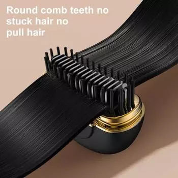 Мини беспроводной выпрямитель для волос щетка 3 температуры регулируемый быстрый нагрев USB перезаряжаемый портативный горячий щетка электрическая укладка вьющихся волос распутывание расческа белый