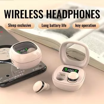 Мини беспроводные Bluetooth 5.3 наушники наушники для сна HD HIFI бас шумоподавление наушники спортивные невидимые наушники хаки