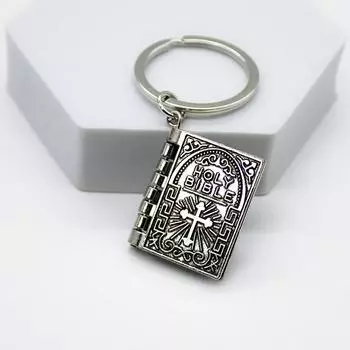 Мини Библия брелки английская Святая Библия религиозный христианский Иисус крест брелки винтажный сплав брелок сумка подвеска шармы