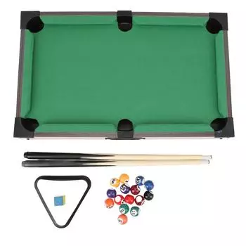 Мини-бильярдный стол, набор из 2 киев, 16 шаров, многофункциональный, экономящий место, портативный миниатюрный бильярдный стол