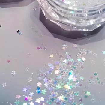Мини Блестки Звездочки 1 мм для Ногтей Блестящие Пятиконечные Звезды Украшение для Ногтей Дизайн Ногтей Салона Милые Аксессуары Дизайн DIY Нейл-арта 1