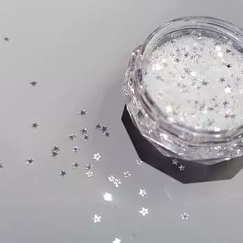 Мини Блестки Звездочки 1 мм для Ногтей Блестящие Пятиконечные Звезды Украшение для Ногтей Дизайн Ногтей Салона Милые Аксессуары Дизайн DIY Нейл-арта 4