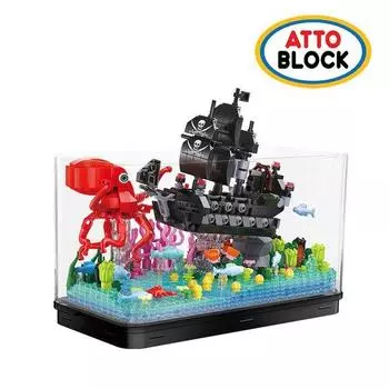 Мини-блок аквариума в виде затонувшего пиратского корабля (662009LI)