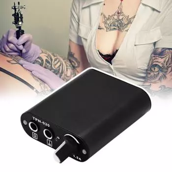 Мини-блок питания для татуировки TPN-020 18 В/1,5 А 90 В-265 В Мини-мотор для татуировки Черный Мощность машины для татуировки UK Plug чёрный