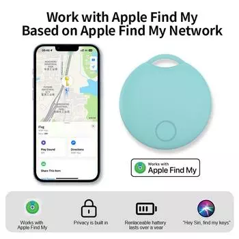 Мини Bluetooth GPS-трекер для Apple Find My Anti Lose Reminder, устройство для поиска ключей, локатор для собак и детей, сумка-кошелек для автомобиля, умная метка розовый