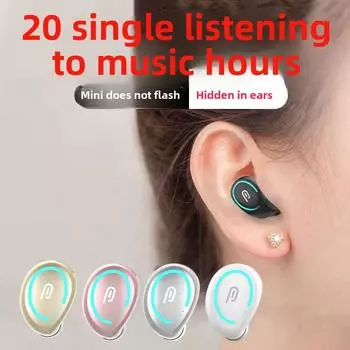 Мини Bluetooth-наушники-вкладыши Беспроводные наушники с длительным сроком службы Невидимые наушники для сна с функцией шумоподавления чёрный