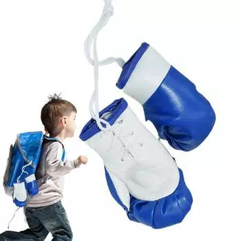 Мини боксерские перчатки 2 шт., боксерские перчатки для зеркала автомобиля, миниатюрные боксерские перчатки, праздничная модель, украшение, зеркала заднего вида розовый