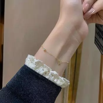 Мини-браслет из стерлингового серебра S925 с буквой H и бриллиантами, простой универсальный женский браслет для нишевого темперамента высокого качества 925