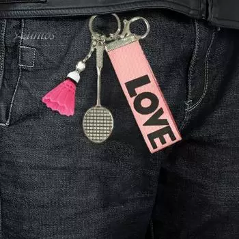 Мини-брелок для бадминтона, бадминтонная ракетка, рюкзак, спортивный брелок, подарки для любителей бадминтона зелёный