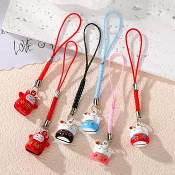 Мини-брелок для ключей Plutus Cat Kitty OMaMoRi, подвеска для автомобиля, милая подвеска Maneki-neko, украшение для рюкзака Style D