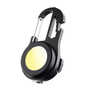 Мини-брелок-фонарик, перезаряжаемый рабочий свет, портативный дорожный фонарик, брелок с отверткой, гаечный ключ, открывалка для бутылок