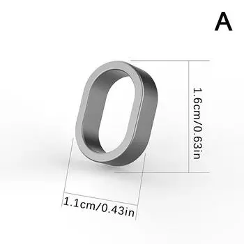 Мини-брелок из титанового сплава, пряжка, универсальный шарнир, вспомогательное кольцо, соединение, байонетное кольцо, индивидуальность, креативность 1.6*1.1cm
