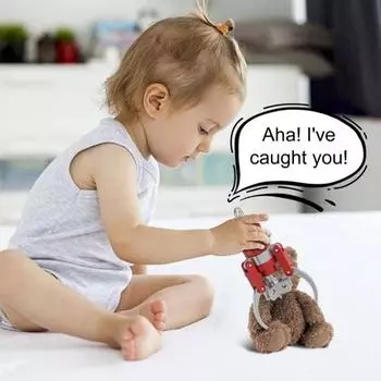 Мини-брелок-машинка с когтями, функциональная механическая игрушка-когти с выдвижной рукой, механическая стильная подвеска-рюкзак для геймеров, косплей золотистый