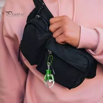 Мини-брелок-машинка с когтями, функциональная механическая игрушка-когти с выдвижной рукой, механическая стильная подвеска-рюкзак для геймеров, косплей золотистый