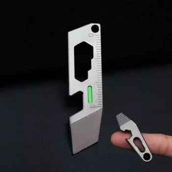 Мини-брелок-подвеска из титанового сплава EDC, многофункциональный гаджет с открытой доставкой, внешний шестигранный ключ, открывалка для бутылок