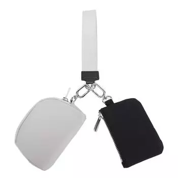 Мини-брелок с двумя карманами на запястье, водонепроницаемый, съемный, с двумя карманами на запястье черный серый