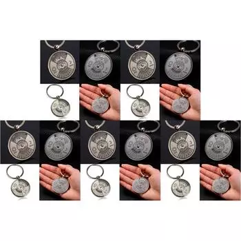 Мини-брелок с вечным календарем, кольцо, уникальный металлический брелок, 50 лет