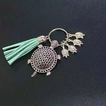 Мини-брелок в виде черепахи, милый брелок для ключей с животными, кошелек, сумка, рюкзак, аксессуар для ключей от машины, женский и мужской рождественский подарок на день отца