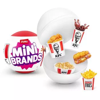 Мини-брендовая серия 1 Mystery Capsule ZURU Real Miniature Brand коллекционная игрушка Mystery Miniature Capsule для коллекционеров KFC® KFC® KFC® 5-Piece Girls,
